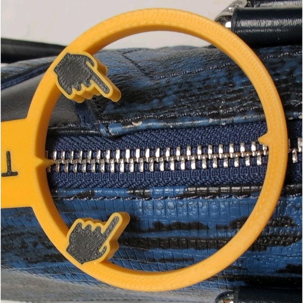 Original Sharif Couture Blue Black Satchel Crossbody Handbag Faux Leather READ - Picture 4 of 16
